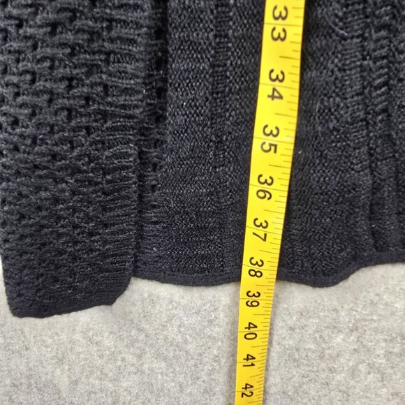 Dana Buchman Womens Open-Front Cardigan Black 3X Acrylic Ribbed Knit - Picture 9 of 9